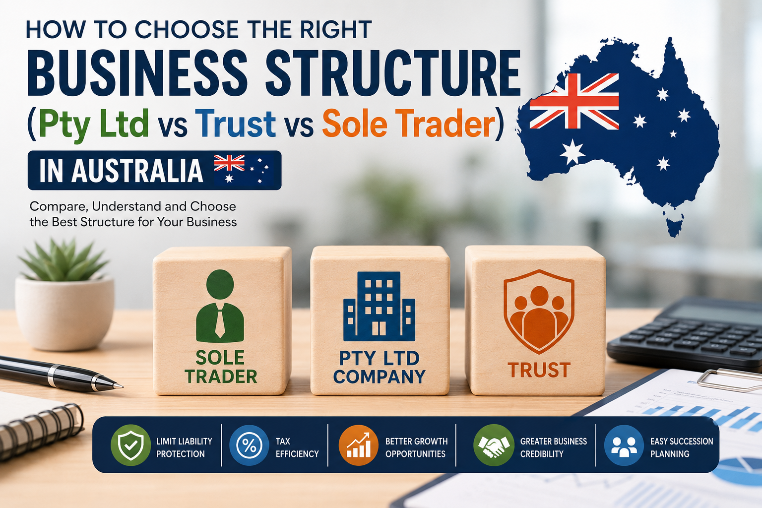 How to Choose the Right Business Structure (Pty Ltd vs Trust vs Sole Trader) in Australia
